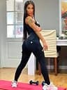YEOREO CoreFlex Hidden Scrunch Butt Lifting Workout Cargo Leggings Black