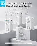 Anker Nano Global Travel Power Adapter, 5-Port Hub with 20W USB-C Delivery