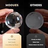 Mooues 8-Cavity Large Clear Ice Sphere Maker and Directional Freezing Mold