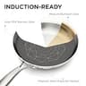 COOKER KING 3-Piece Tri-Ply Stainless Steel Etched Nonstick Frying Pan Set
