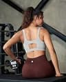 RUNNING GIRL Molded Cup High Impact Sports Bra for Large Bust Support