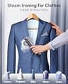 Jack & Rose 2-in-1 Dual-Voltage Travel Garment Steamer and Iron, 1000W Power