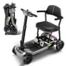 SCOOTNGO Lite 4-Wheel Folding Travel Trolley Mobility Scooter, 15-Mile Range