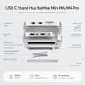 PULWTOP Mac Mini Docking Station with 8TB M.2 SSD Enclosure and 4K@60Hz Output