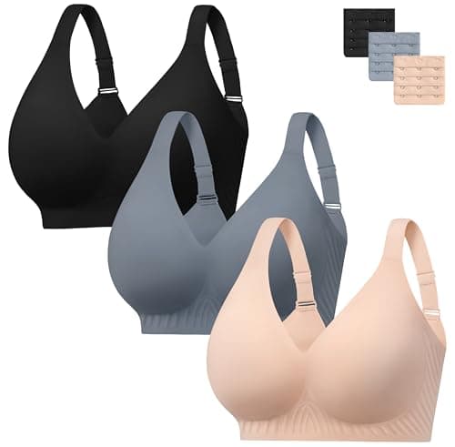 Habibee Women's Plus Size Wireless Seamless Everyday Push-Up Bralette Bra