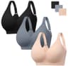 Habibee Women's Plus Size Wireless Seamless Everyday Push-Up Bralette Bra