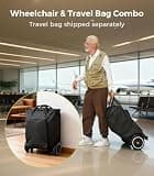Paiseec Q3 Lightweight Electric Wheelchair, 500W Motor, Advanced Shock Absorber