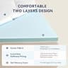 LeWinBedding 2-in-1 Cooling Gel Memory Foam & Goose Down Mattress Topper