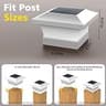 T-SUN 100-Lumen Cool White Solar Post Cap Lights with Heavy-Duty ABS, 2-Pack