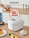 Toshiba TRCS03 Mini 3-Cup Small Rice Cooker, Steamer & Warmer with Fuzzy Logic