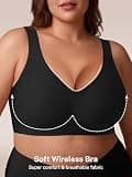 Habibee Women's Plus Size Wireless Seamless Everyday Push-Up Bralette Bra