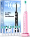 Bymore Rechargeable Adult Sonic Electric Toothbrush with 8 Brush Heads
