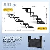 5-Step Foldable Metal Pet Stairs for Large Dogs, 250 lbs Capacity for Trucks & SUVs