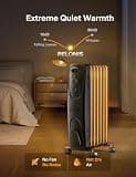 Pelonis 1500W Oil-Filled Radiator Space Heater for Large Rooms with Dual Controls