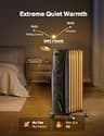 Pelonis 1500W Oil-Filled Radiator Space Heater for Large Rooms with Dual Controls