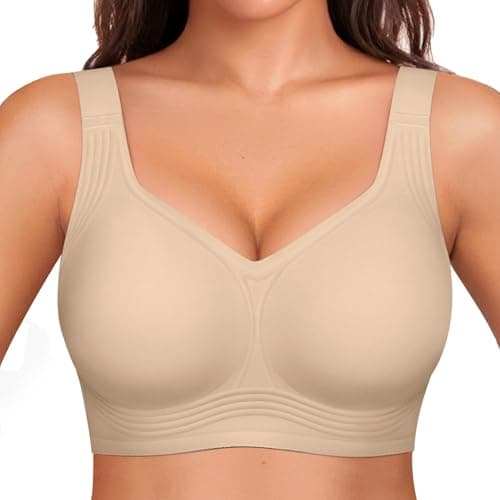 OEAK Women's Wireless Jelly Bra Plus Size Supportive Seamless Everyday Bra