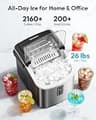 EUHOMY Portable 26-Pound Bullet Ice Maker with Carry Handle and Basket