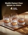 ecozy Countertop Clear Ice Ball Maker with GlacioLock Technology (2-Inch)