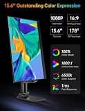 VILVA 15.6-Inch 1080P FHD IPS Portable Monitor with Durable Metal Construction