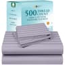 California Design Den 500 Thread Count Damask Stripe 100% Cotton Queen Sheet Set
