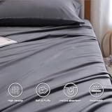 Bedsure Bamboo Rayon Twin XL Cooling Sheet Set, 16-Inch Deep Pockets & Silky Feel
