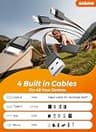 SABANI 35000mAh High-Capacity Compact Power Bank with 4 Built-In Charging Cables