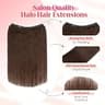 Rich Choices 12-Inch 100% Real Human Halo Extensions for Shorter Hair
