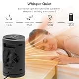 WINHL 1500W Compact Space Heater with 70-Degree Oscillation and Remote