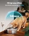 oneisall 7L Stainless Steel Pet Water Fountain with Visual Level Window