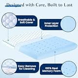 Iwacool Ultra Slim 2.25-Inch Cooling Gel Memory Foam Flat Pillow for Pain Relief