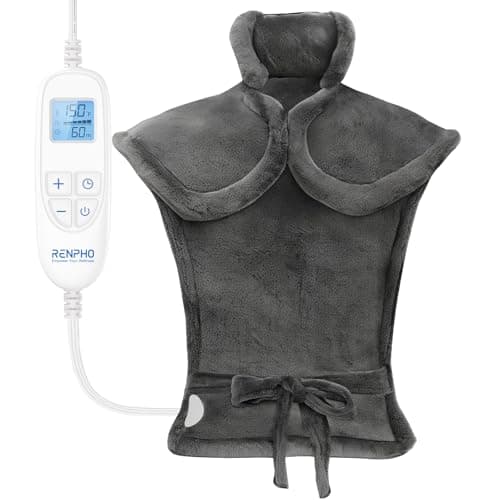 RENPHO Weighted Electric Heating Pad for Neck, Shoulder, and Back Pain Relief