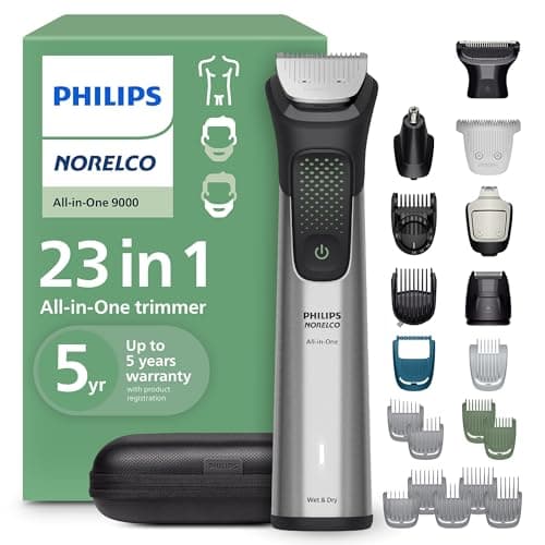 Philips Norelco All-in-One 9000 Series 23-Piece Multigroom Trimmer (MG9575/49)