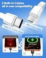 CFIAI 15,000mAh 22.5W Portable Charger with Built-In USB-C & Lightning Cables
