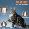 Bautrium 3-in-1 Cordless Cat Grooming Clipper Kit with Paw Trimmer Attachment