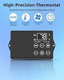 Ehiair 10-Inch Automatic Shutter Exhaust Fan with Precision Thermostat