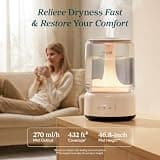 Levoit 4.2L Dishwasher Safe Top Fill Humidifier with 21dB Quiet Cool Mist Output