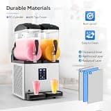 ROVSUN 30L Dual-Tank Commercial Slushie Machine with Copper Condenser