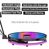 MWE 39.4-Inch Premium Glass 360 Photo Booth Machine with Extra Battery and Case