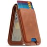 SHIELDON Genuine Leather MagSafe Card Holder with Adjustable Stand - 3 Card Capacity