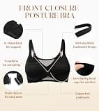 Lemorosy Front Closure Underwire Posture Bra with X-Shaped Back Panel