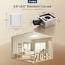 Amico Ceiling Mount Shower Ventilation Fan with 5CCT 90 CRI LED Light, 80 CFM Vent