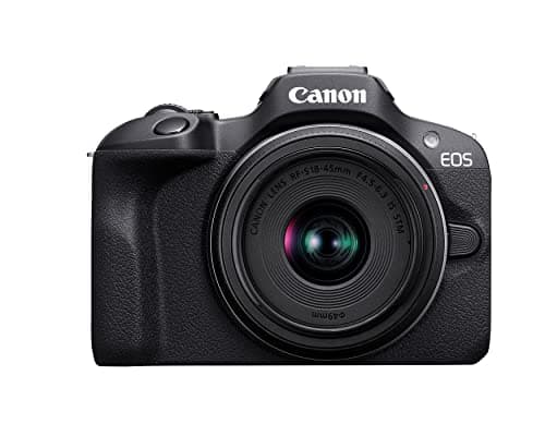 Canon EOS R100 APS-C Mirrorless Camera with RF-S18-45mm IS STM Starter Lens Kit