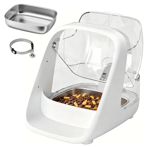 ePawDen Cordless Rechargeable Microchip Cat Feeder with Stainless Bowl