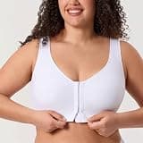 DELIMIRA Women's Wireless Posture Bra with X-Shape Back Reinforcement