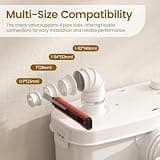 Vevor 500W Compact Macerating Toilet System with Space-Saving Rear Discharge