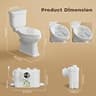 High Power 800W Elongated Upflush Toilet System with Multi-Fixture Grinder