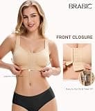 BRABIC Front Closure Post Surgery Compression Mastectomy Bra Wirefree