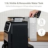 Gevi 10-Cup Grind & Brew Automatic Drip Coffee Maker with Built-In Burr