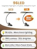 Vekkia 96 LED Rechargeable Folding Music Stand Light with 3 Color Temperatures