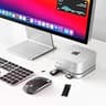Aluminum Mac Mini M4 Docking Stand and HDMI Hub with M.2 NVMe/SATA SSD Enclosure